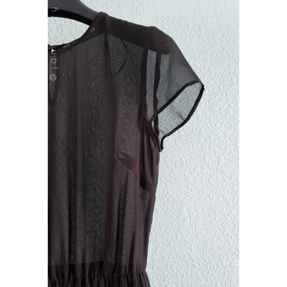 Zara Trafaluc | Lace Hem Sheer Top Shirt Dress - Picture 4 of 8